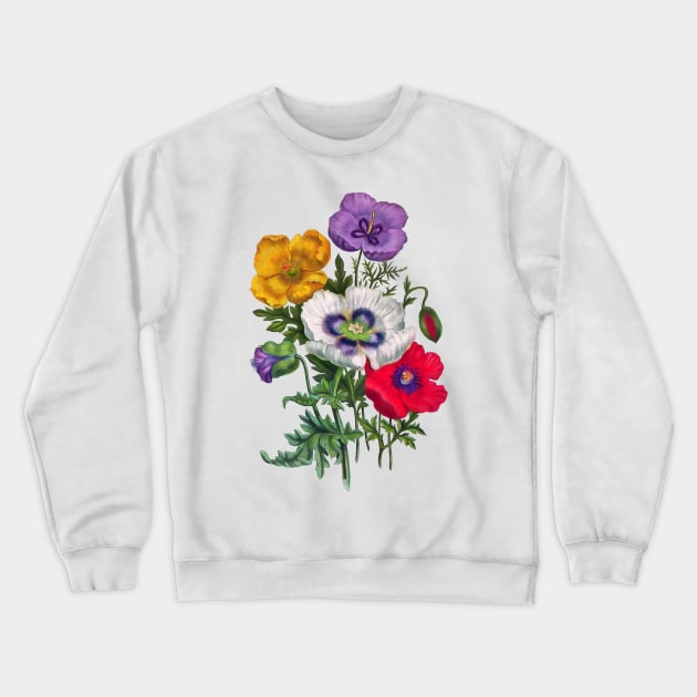 Colorful poppies Crewneck Sweatshirt by CatyArte